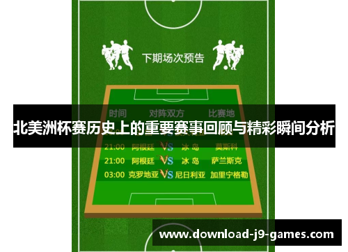 北美洲杯赛历史上的重要赛事回顾与精彩瞬间分析 北美洲杯赛历史上的重要赛事回顾与精彩瞬间分析